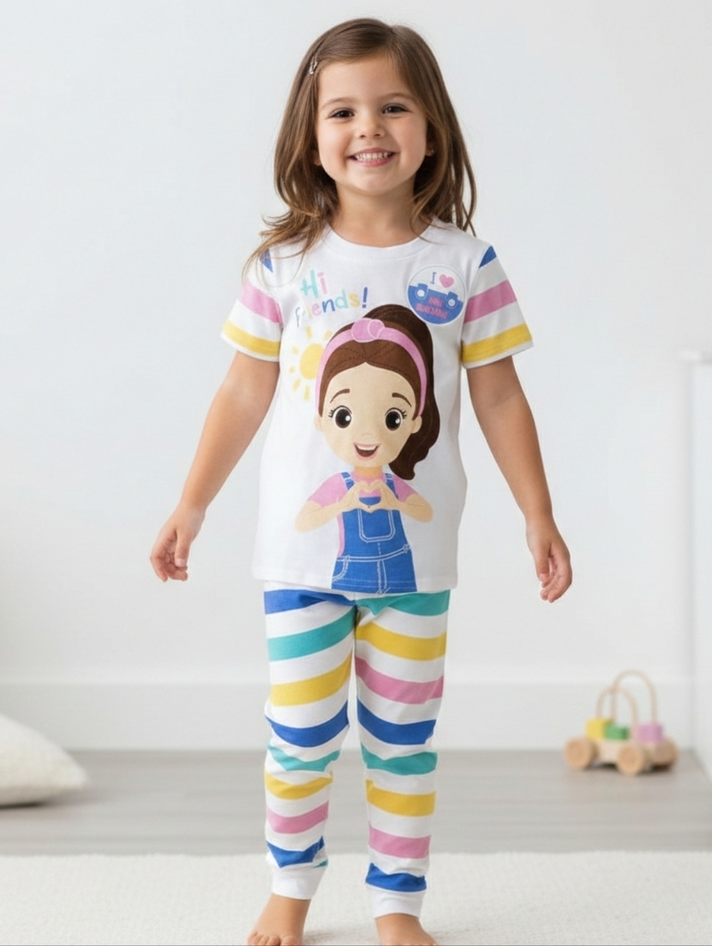 Ms. Rachel Toddler Pajama Set Hi Friends 2-Piece | Sizes 4T | NWT - Picture 3 of 3